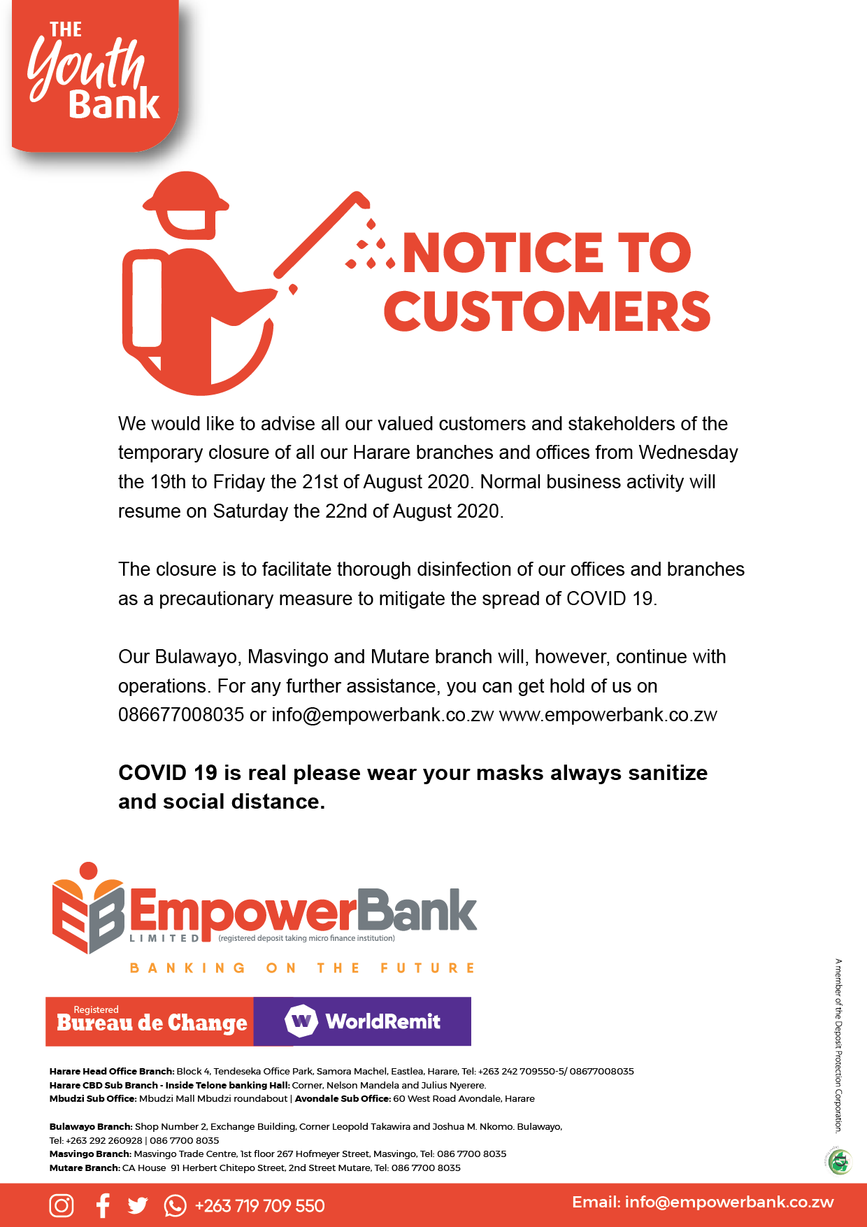 Customer Notice Empower Bank